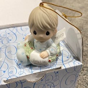 Precious Moments Baby’s First Christmas ornament 2007 Boy